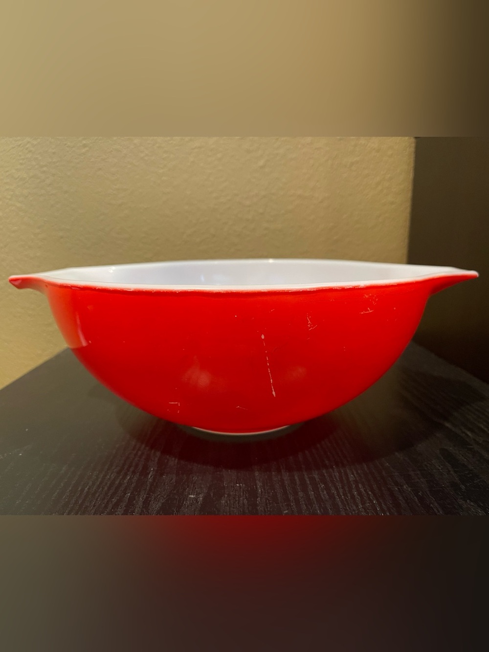 Pyrex Red Vintage 4 Qt Mixing Bowl 444